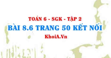 Bài 8.6 trang 50 Toán 6 Tập 2 Kết nối tri thức
